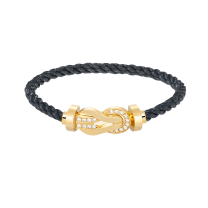 [Eternal Jewelry]CHANCE LARGE 8 FIGURE BUCKLE HALF DIAMOND BRACELET GOLD