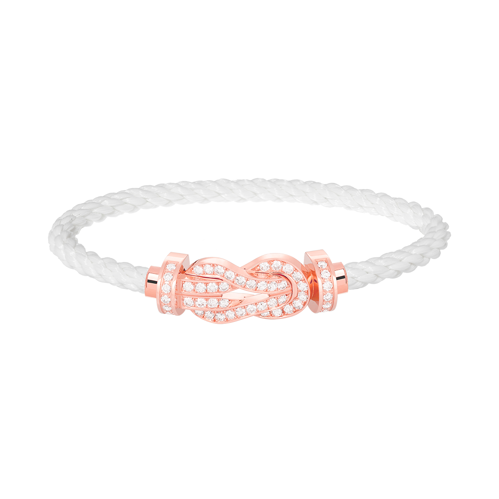[Eternal Jewelry]CHANCE LARGE 8 FIGURE BUCKLE FULL DIAMOND BRACELET ROSE GOLD