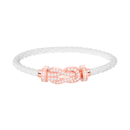 [Eternal Jewelry]CHANCE LARGE 8 FIGURE BUCKLE FULL DIAMOND BRACELET ROSE GOLD