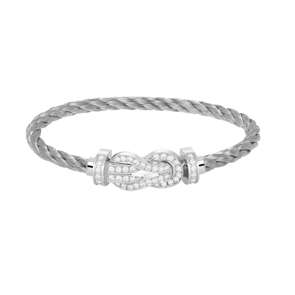 [Eternal Jewelry]CHANCE LARGE 8 FIGURE BUCKLE FULL DIAMOND BRACELET SILVER