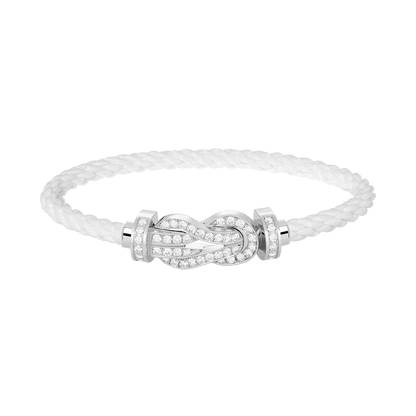 [Eternal Jewelry]CHANCE LARGE 8 FIGURE BUCKLE FULL DIAMOND BRACELET SILVER