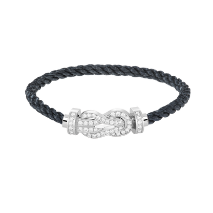 [Eternal Jewelry]CHANCE LARGE 8 FIGURE BUCKLE FULL DIAMOND BRACELET SILVER
