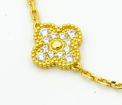 [Eternal Jewelry]CLOVER BRACELET 5 MOTIFS GOLD DIAMOND