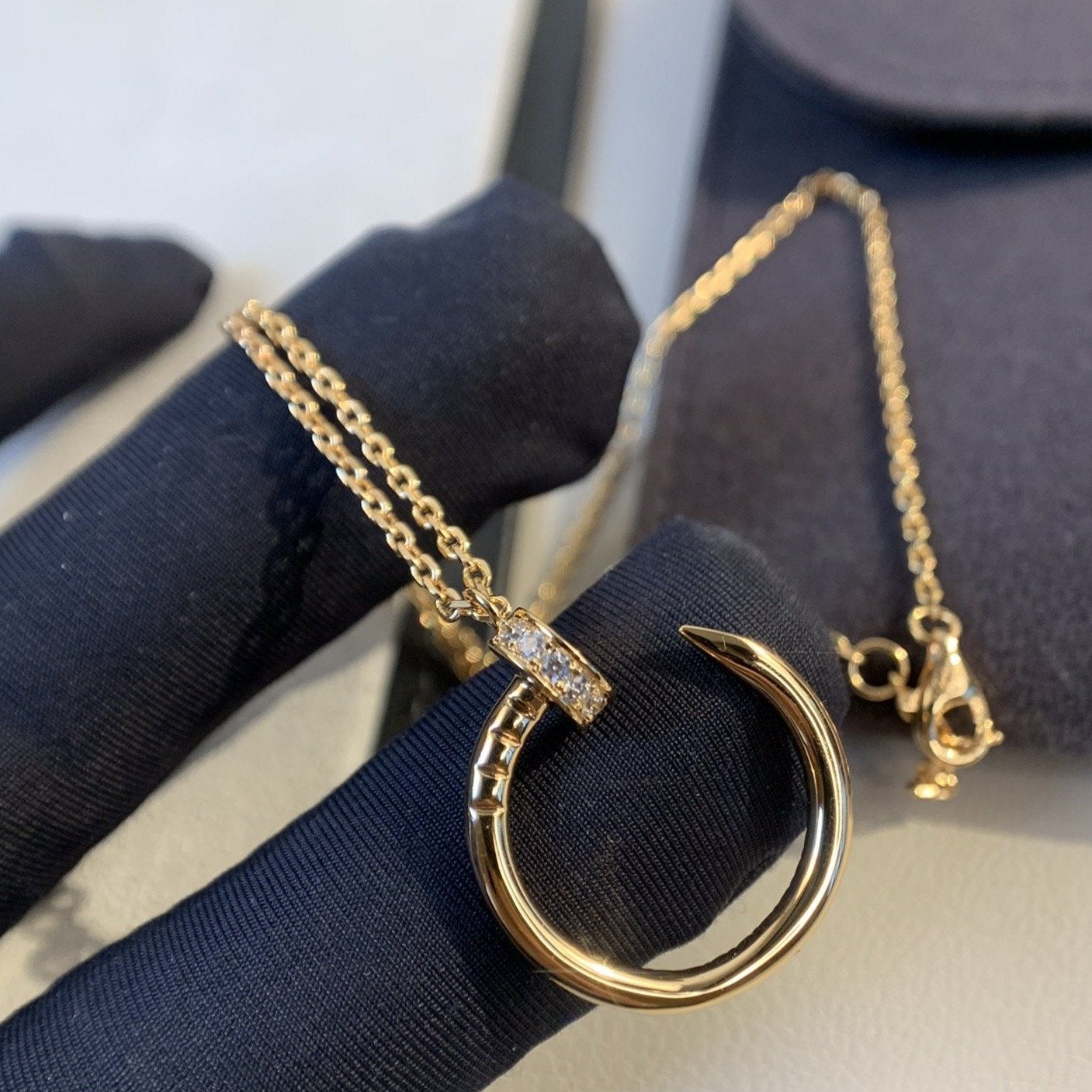 [Eternal Jewelry]JUSTE NECKLACE PINK GOLD DIAMONDS