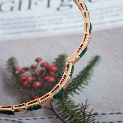 [Eternal Jewelry]SERPENTI BRACELET PINK GOLD MALACHITE