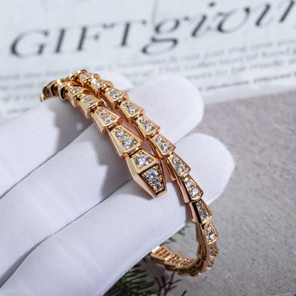 [Eternal Jewelry]SERPENTI BRACELET 6.8MM PINK GOLD DIAMOND
