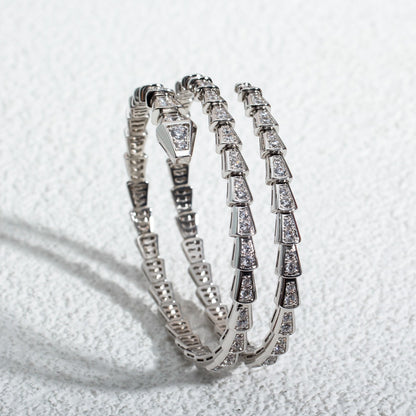 [Eternal Jewelry]SERPENTI BRACELET SILVER DIAMOND DOUBLE ROW