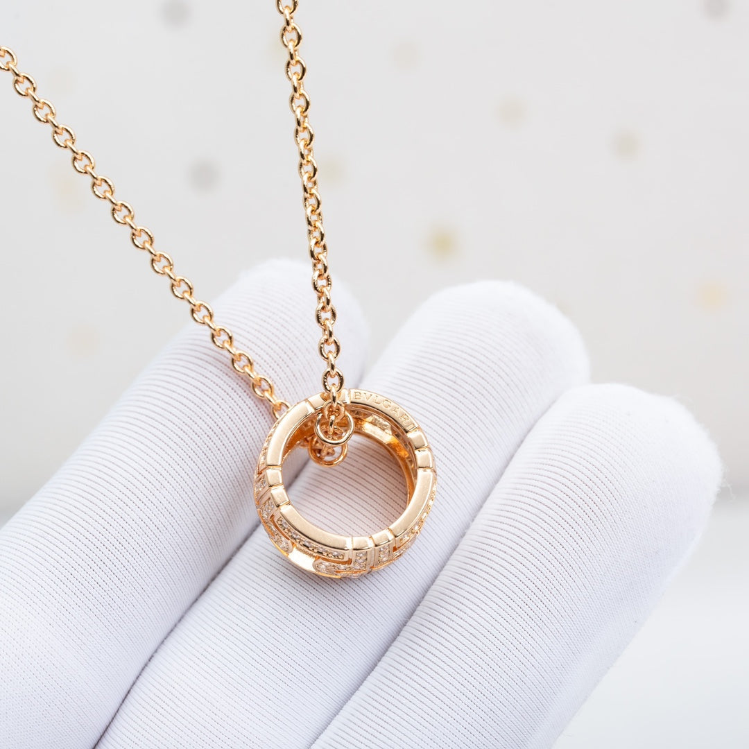 [Eternal Jewelry]PARENTESI NECKLACE PINK GOLD DIAMOND
