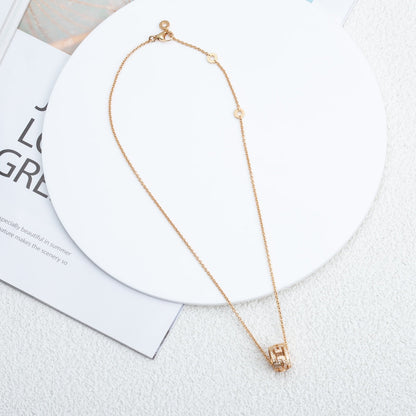 [Eternal Jewelry]PARENTESI NECKLACE PINK GOLD DIAMOND