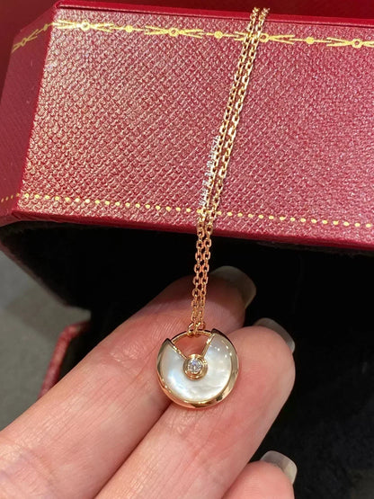 [Eternal Jewelry]AMULETTE ROSE GOLD MOP NECKLACE