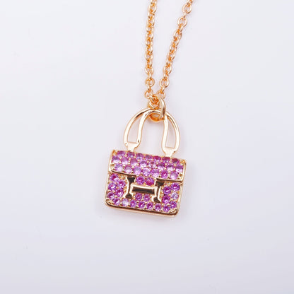 [Eternal Jewelry]CONSTANCE PEDANT PURPLE DIAMOND NECKLACE