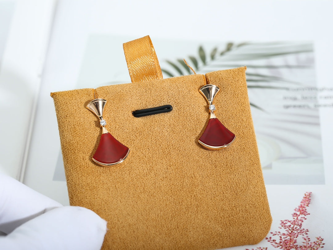 [Eternal Jewelry]DREAM Carnelian PINK GOLD EARRINGS