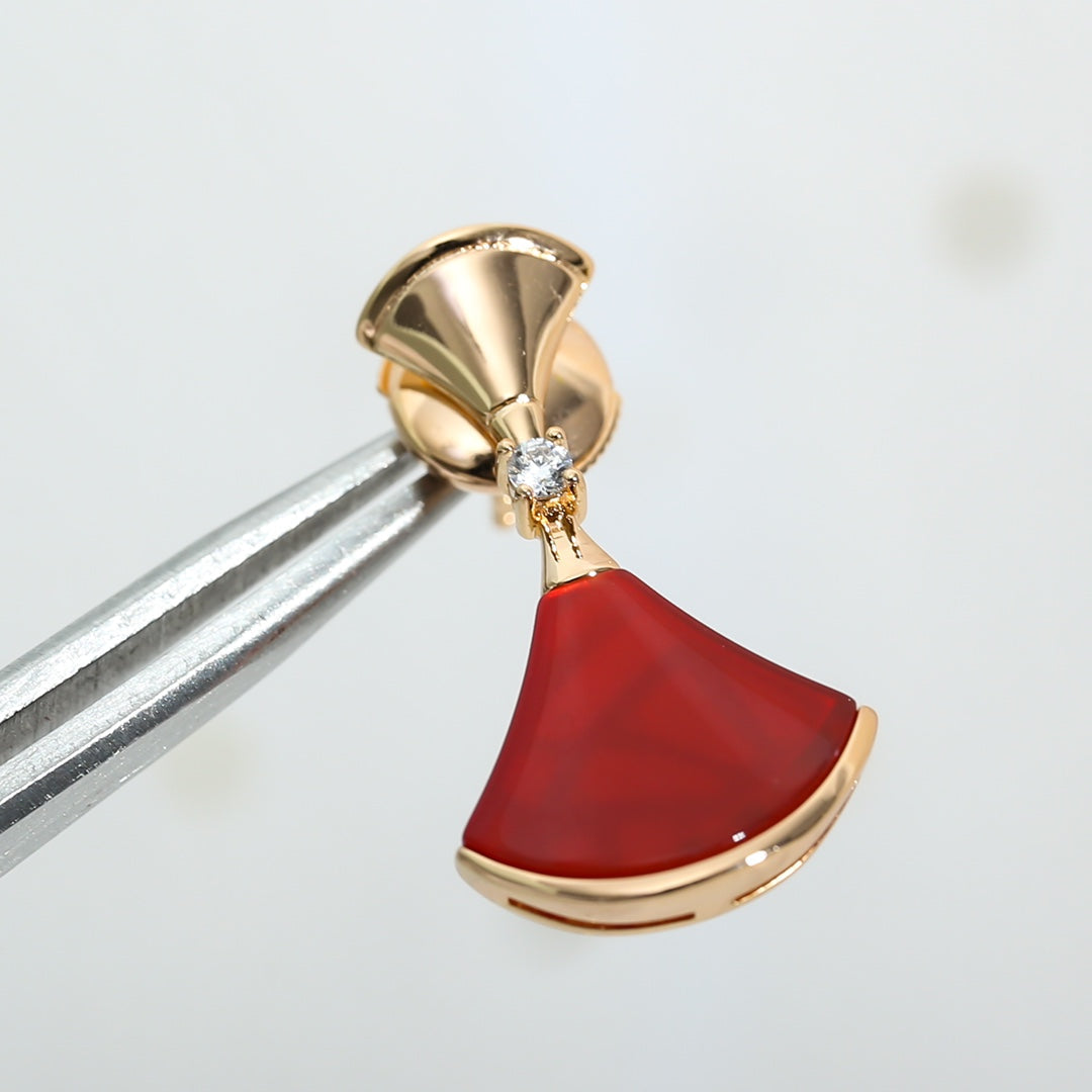 [Eternal Jewelry]DREAM Carnelian PINK GOLD EARRINGS