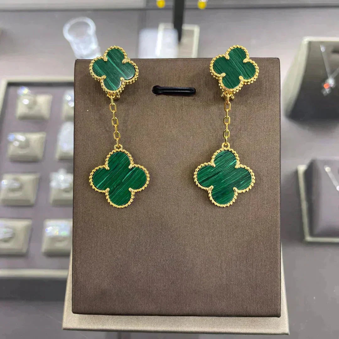 [Eternal Jewelry]CLOVER 2 MOTIFS  EARRINGS (MULTIPLE CHOICESC