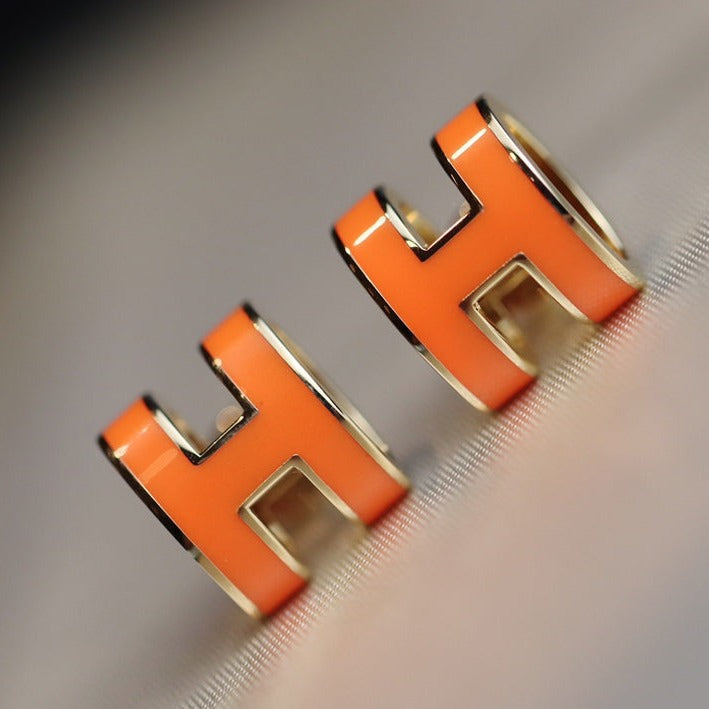 [Eternal Jewelry]MINI POP H EARRINGS ORANGE