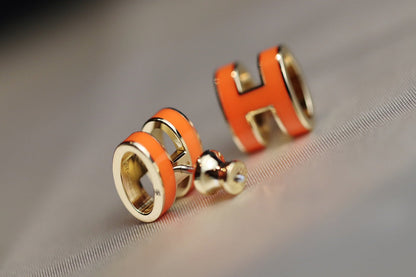 [Eternal Jewelry]MINI POP H EARRINGS ORANGE