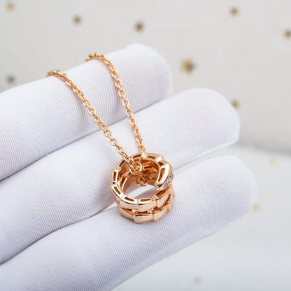 [Eternal Jewelry]SERPENTI PINK GOLD NECKLACE DIAMOND