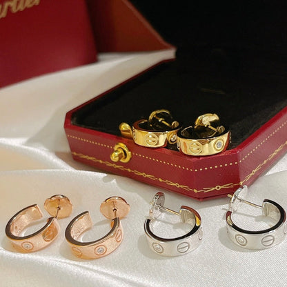 [Eternal Jewelry]LOVE EARRINGS 5.7MM 2 DIAMONDS