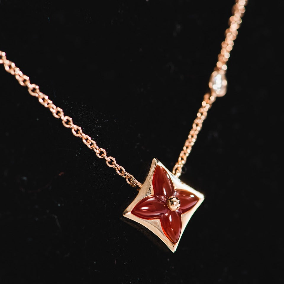 [Eternal Jewelry]STAR NECKLACE PINK GOLD 1 DIAMOND
