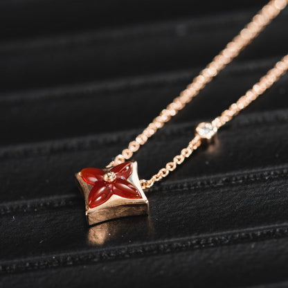 [Eternal Jewelry]STAR NECKLACE PINK GOLD 1 DIAMOND
