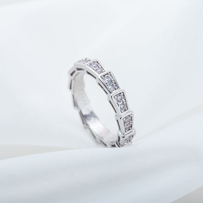 [Eternal Jewelry]SERPENTI RING SILVER DIAMOND PAVED 3MM