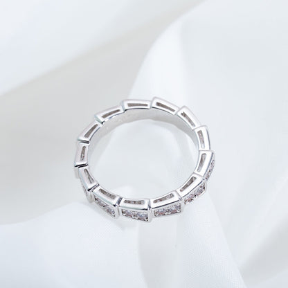 [Eternal Jewelry]SERPENTI RING SILVER DIAMOND PAVED 3MM