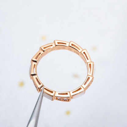 [Eternal Jewelry]SERPENTI RING PINK GOLD DIAMOND MOP 3MM