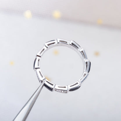 [Eternal Jewelry]SERPENTI RING SILVER  DIAMOND BLACK MOP 3MM
