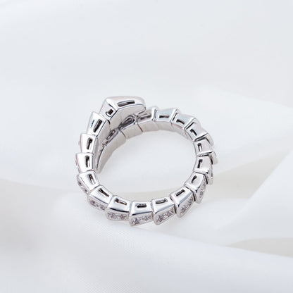 [Eternal Jewelry]SERPENTI RING SILVER DIAMOND PAVED 4MM
