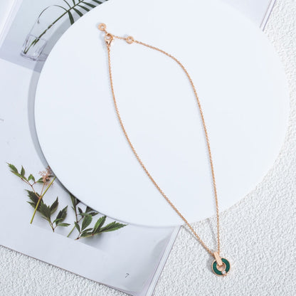 [Eternal Jewelry]GARI NECKLACE PINK GOLD MALACHITE