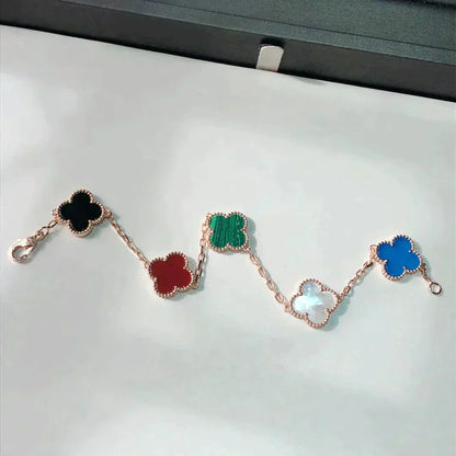 [Eternal Jewelry]CLOVER 5 MOTIFS MULTICOLOR  BRACELET