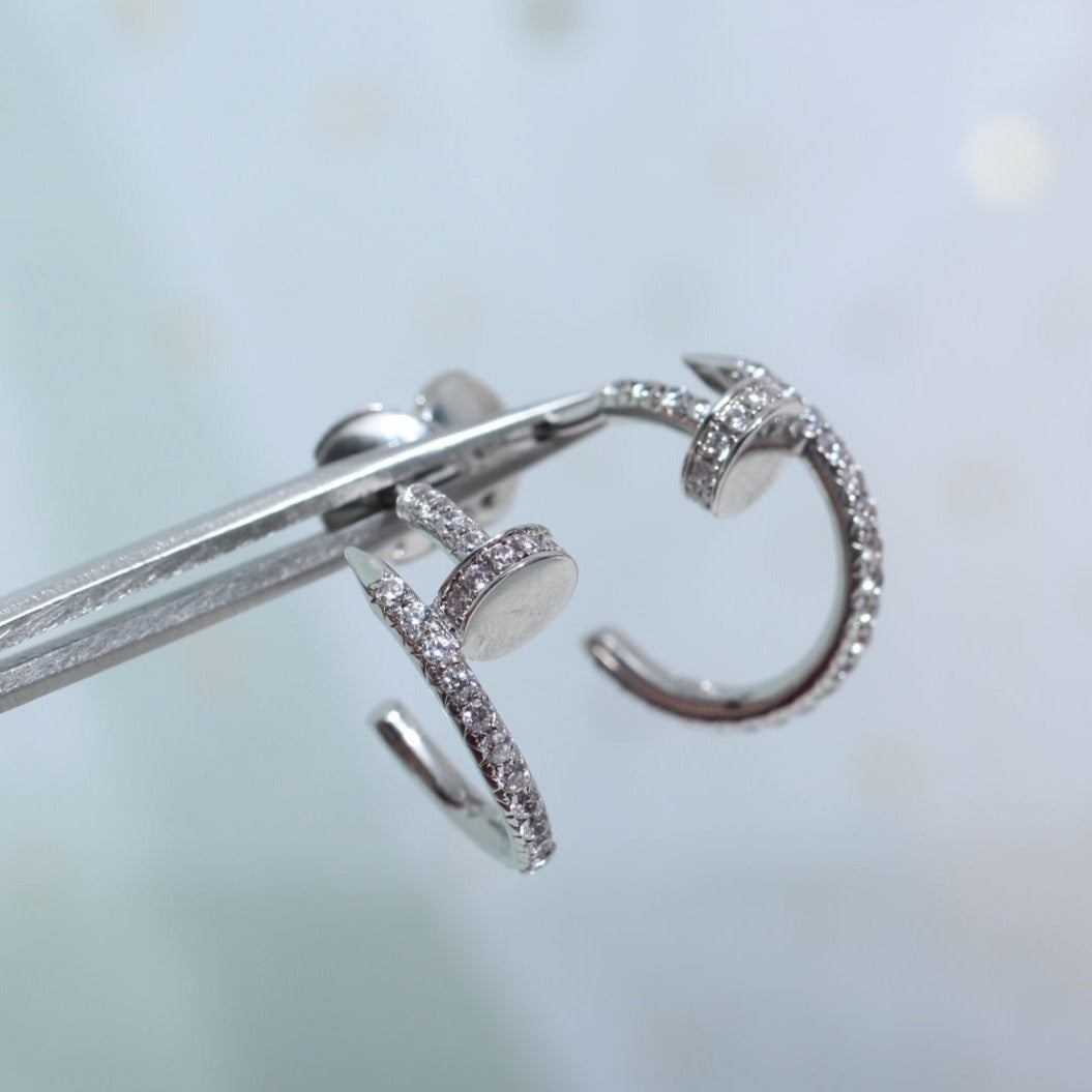 [Eternal Jewelry]JUSTE EARRINGS 12.75MM SILVER DIAMOND
