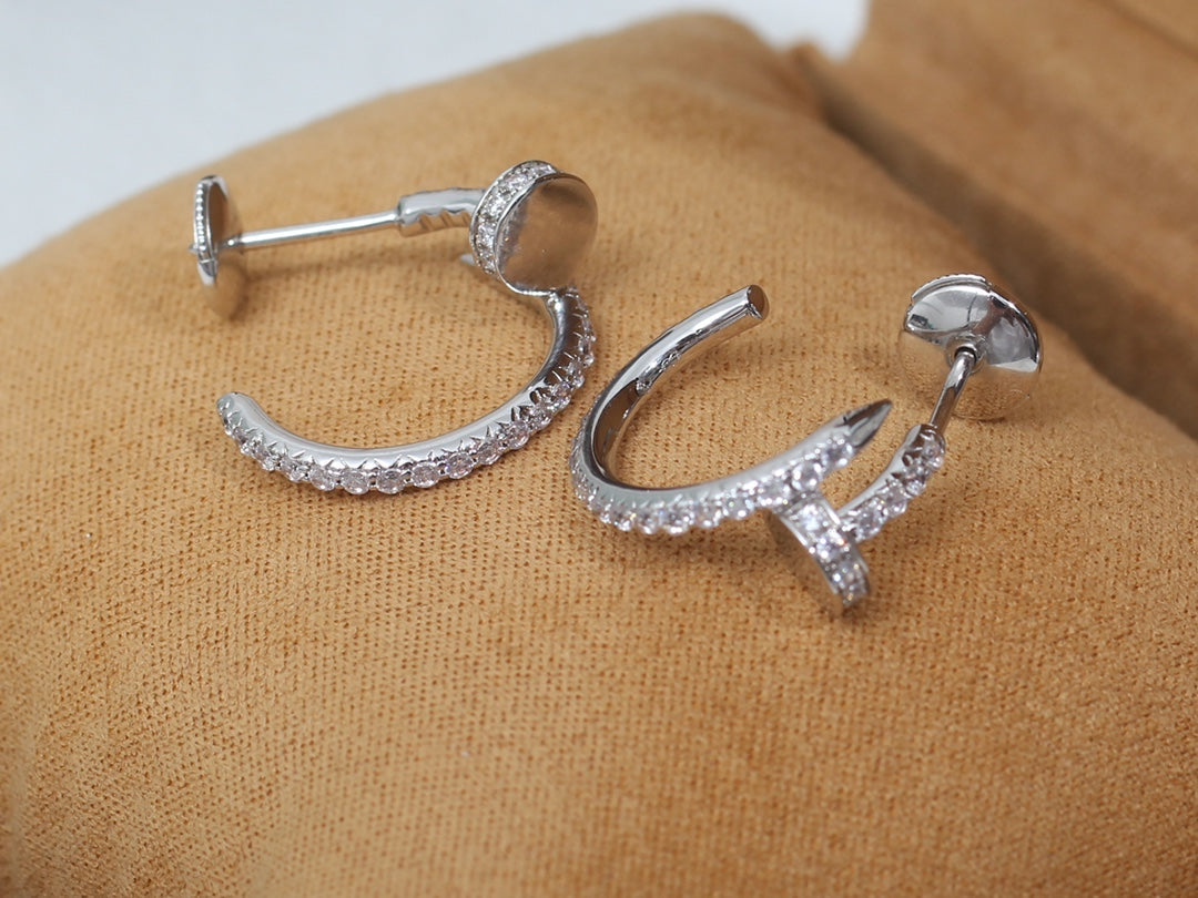 [Eternal Jewelry]JUSTE EARRINGS 12.75MM SILVER DIAMOND