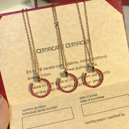[Eternal Jewelry]JUSTE NECKLACE GOLD RED DIAMONDS