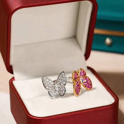 [Eternal Jewelry]TWIN BUTTERFLY DIAMOND RING