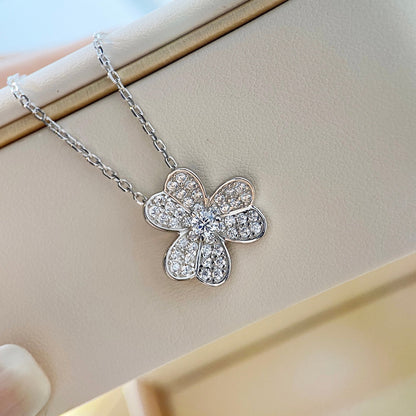 [Eternal Jewelry]CLOVER DIAMOND NECKLACE SILVER