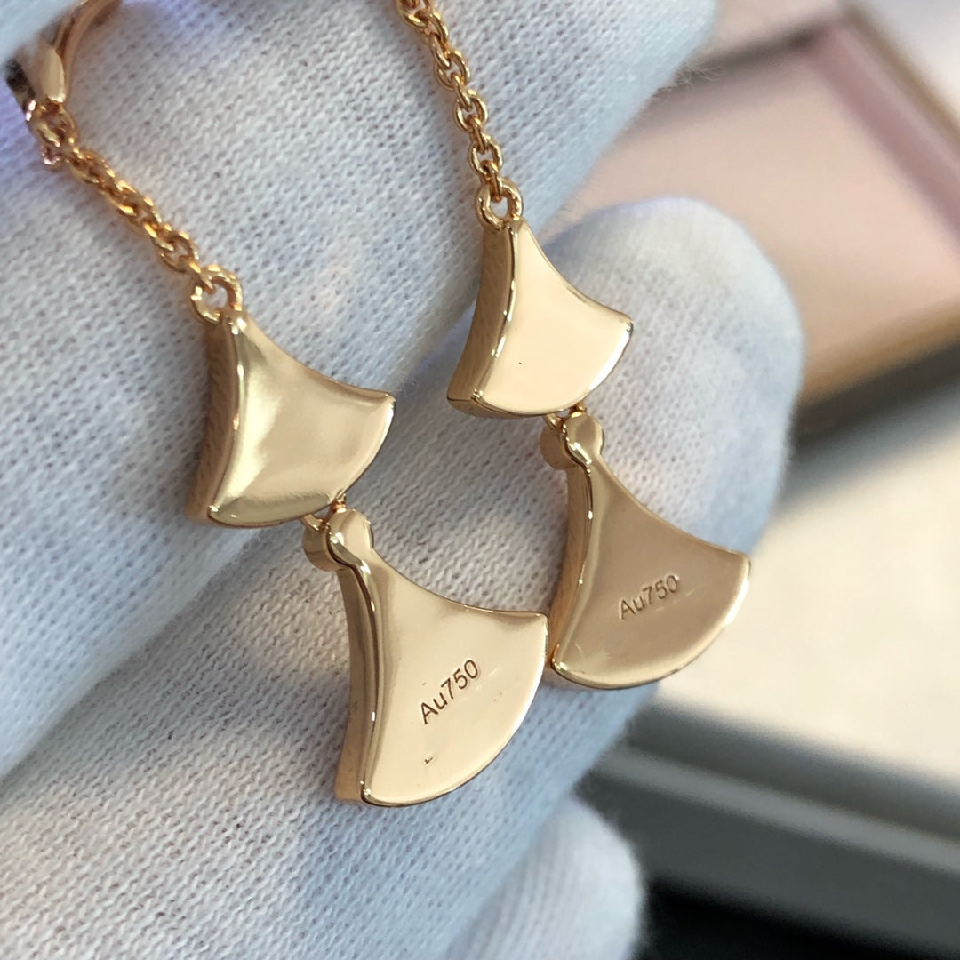 [Eternal Jewelry]DREAM EARRINGS 3 MOTIFS MALACHITE MOP PINK GOLD