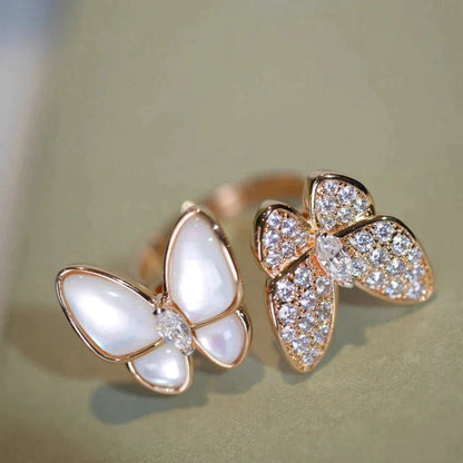 [Eternal Jewelry]TWIN BUTTERFLY DIAMOND MOP RING