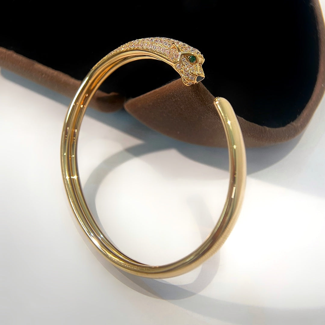 [Eternal Jewelry]PANTHERE GOLD DIAMOND OPEN BRACELET