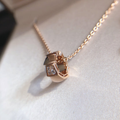 [Eternal Jewelry]SERPENTI PEDANT DIAMOND PINK GOLD NECKLACE