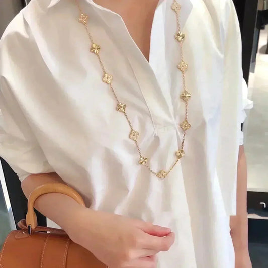 [Eternal Jewelry]CLOVER 20 MOTIFS LASER DIAMOND NECKLACE