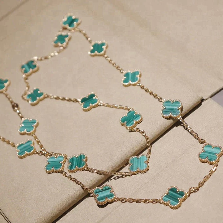 [Eternal Jewelry]CLOVER 20 MOTIFS MALACHITE GOLD