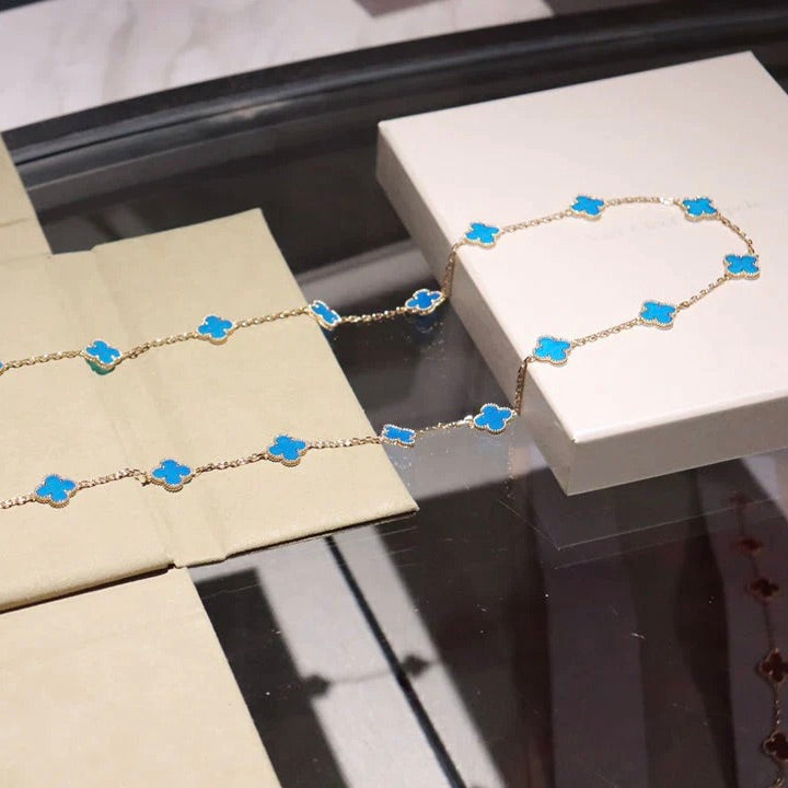 [Eternal Jewelry]CLOVER 20 MOTIFS TURQUOISE GOLD