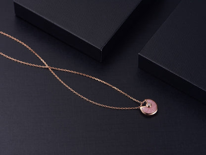 [Eternal Jewelry]AMULETTE ROSE GOLD PINK MOP NECKLACE