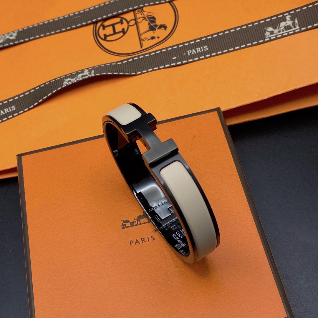 [Eternal Jewelry]H BRACELET 12MM BLACK BEIGE CERAMIC