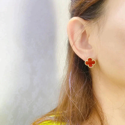 [Eternal Jewelry]CLOVER MEDIUM 1 MOTIFS CARNELIAN  EARRINGS