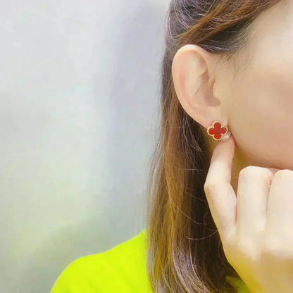 [Eternal Jewelry]CLOVER MEDIUM 1 MOTIFS CARNELIAN  EARRINGS