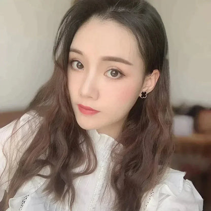 [Eternal Jewelry]CLOVER MEDIUM 1 MOTIFS  ONYX STUD EARRINGS