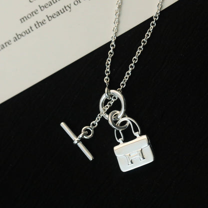[Eternal Jewelry]POP H PEDANT SILVER NECKLACE