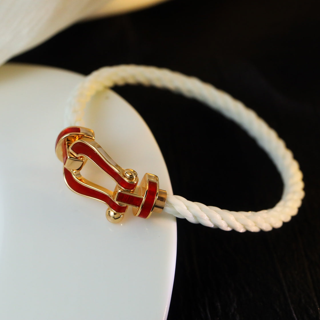 [Eternal Jewelry]FORCE 10 WHITE TEXTILE DIAMOND PAVED